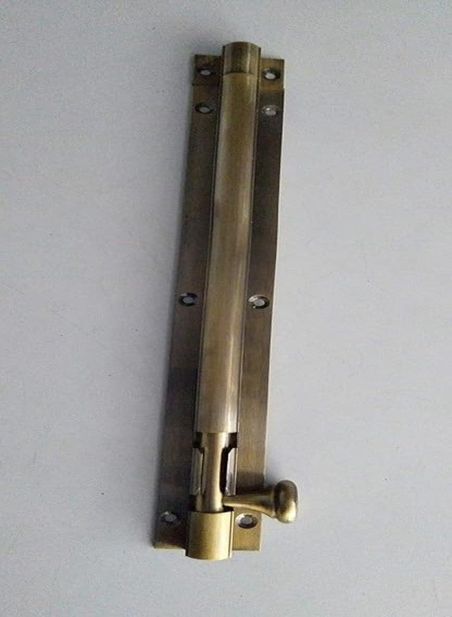 Elexa Hardware Antique Brass Finish Heavy-Duty Slide Bolt Latch | 4-Inch | Durable Door Security Lock for Home & Office (4 inch) - Image 3